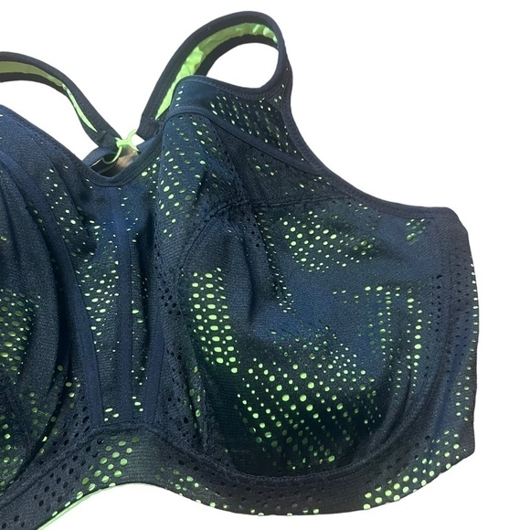 Panache Black & Green Sports Bra – Size 40GG - Picture 6 of 9